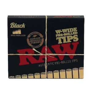RAW Black Filtry do skrętów Prerolled Tips